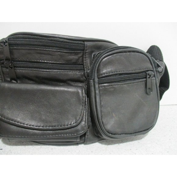 *Fanny Pack Waist Black Multifunction Adjustable Strap Zip Closure Hip P… - Picture 2 of 6